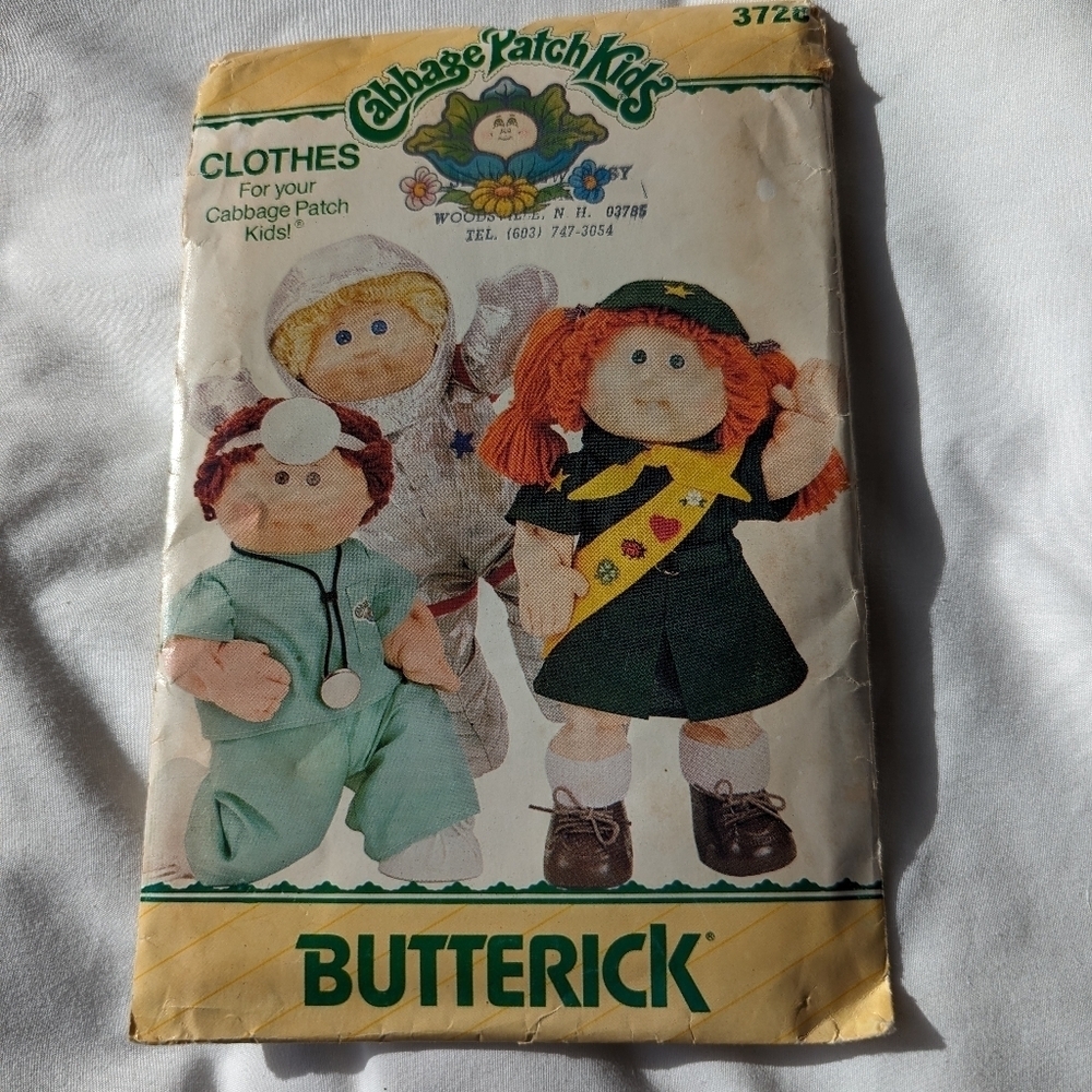 Cabbage Patch Kids Clothes Butterick pattern #3728, doctor, girl scout, …